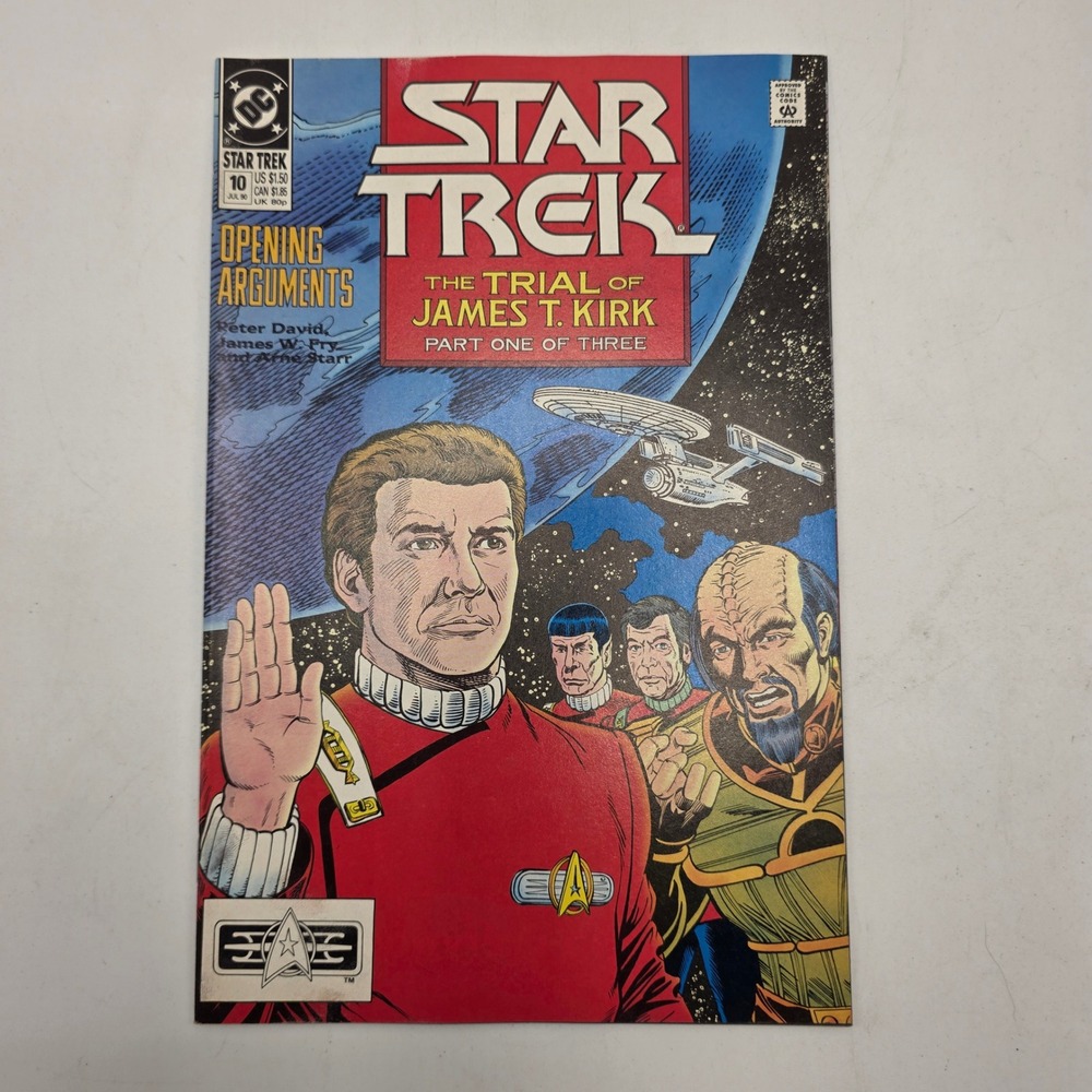 DC Comics Star Trek #10 James T Kirk Trial Part 1 1990 Copper Age Sci-Fi Vintage